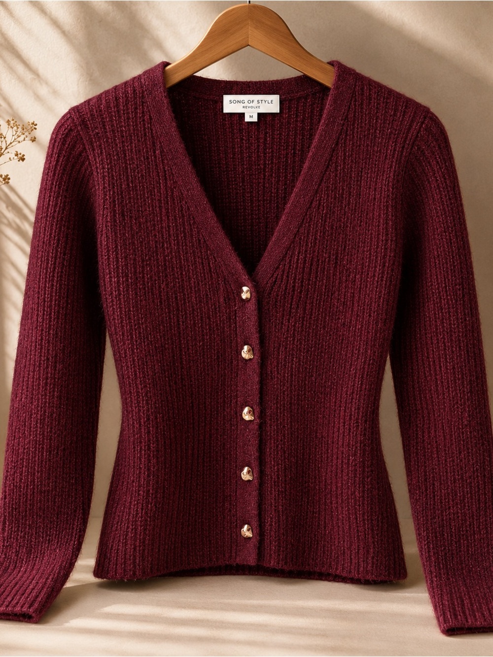 Song of Style (REVOLVE) Burgundy Cardigan- Size M- NWT